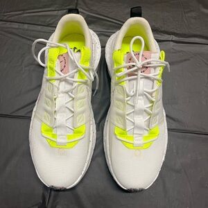 Nike White and Neon Yellow Athletic Shoes